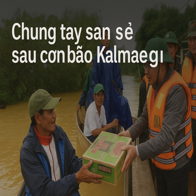 Chung tay san sẻ sau cơn bão Kalmaegi